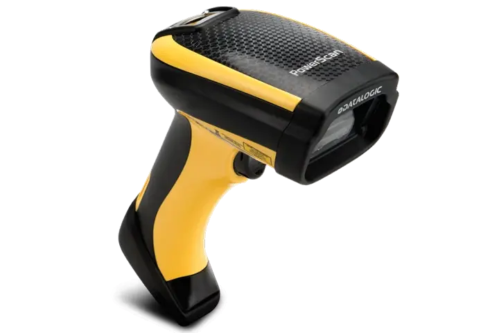 An industrial barcode scanner
