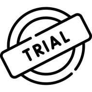 Icon of two circles that say Trial inside of them.
