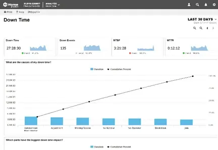 Image of Down Time report page.