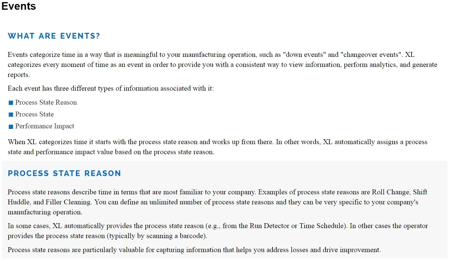 Image of an XL core concepts page.