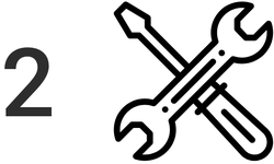 Icon representing the second step of the free trial process, installing and configuring XL.
