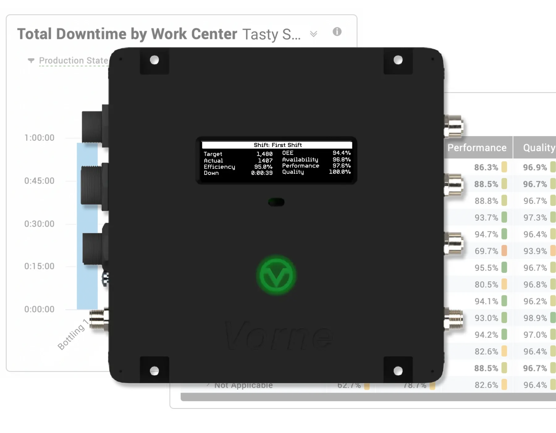 XL HD device with learning materials in the background.