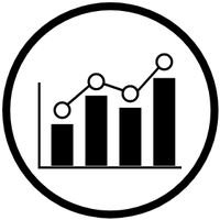 Icon showing a pareto chart.